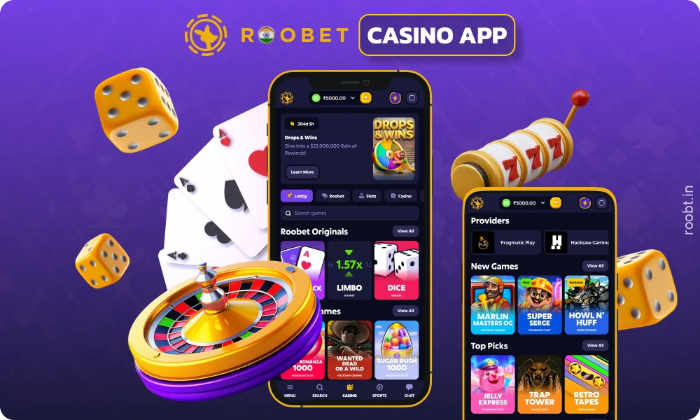 The Roobet app offers more than 6,500 games from leading providers