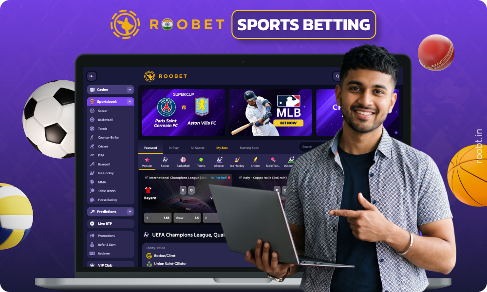 Roobet offers betting on more than 50 sports, including cricket, football, tennis and basketball